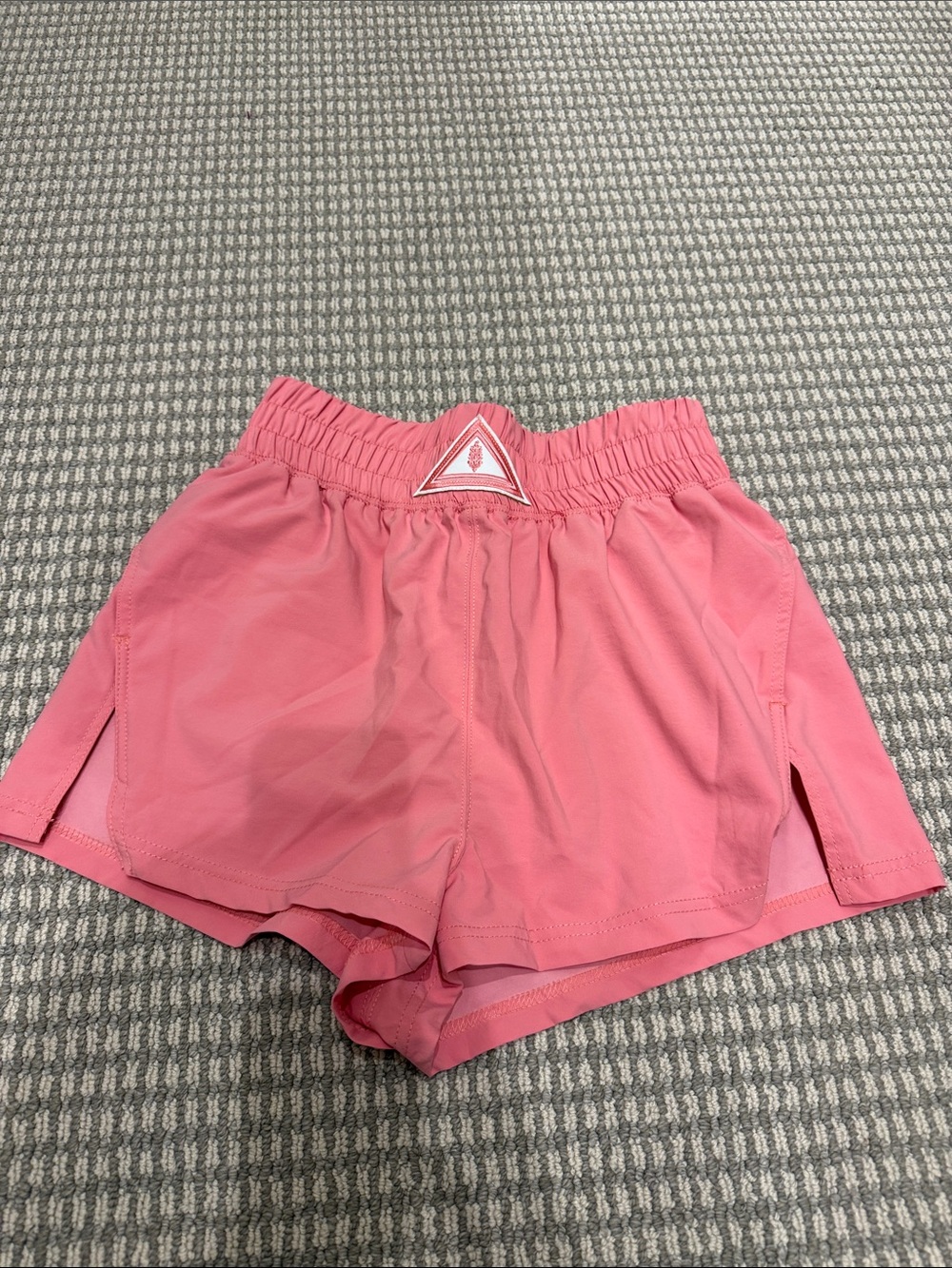 Free People Pink Athletic Split-Hem Shorts